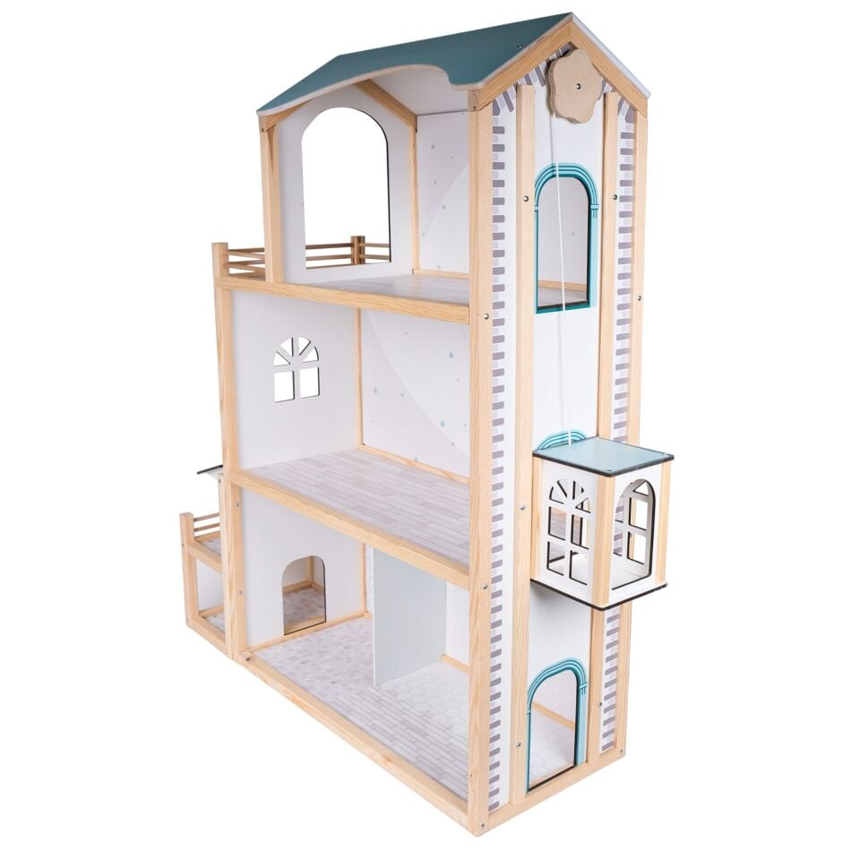 Ahşap Oyuncak Ev - Doğal ve Eğitici Oyun Köşesi ''Eşyalar dahil'' T2016