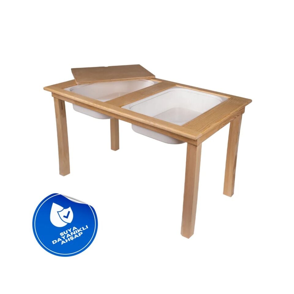 Aktivite Masası -İkili Oyun Masası-Çalışma Masası-Etkinlik Masası  T6003 Suya Dayanıklı Ahşap 
