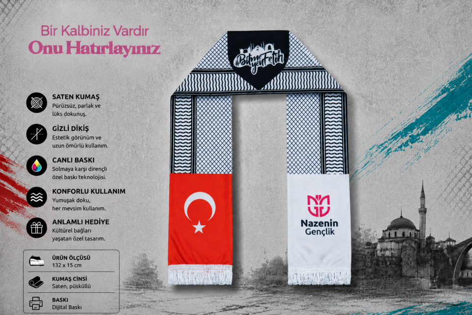 Nazenin Gençlik Saten Atkı