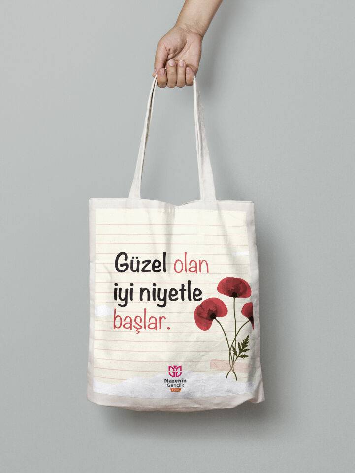Nazenin Gençlik ve Lise Bez Kol Çantası Model 2