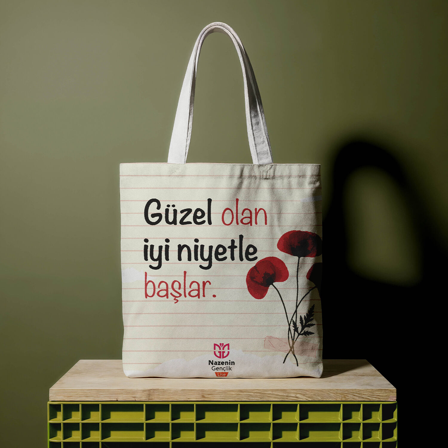 Nazenin Gençlik Lise Lamineli Bez Çanta - Model 4