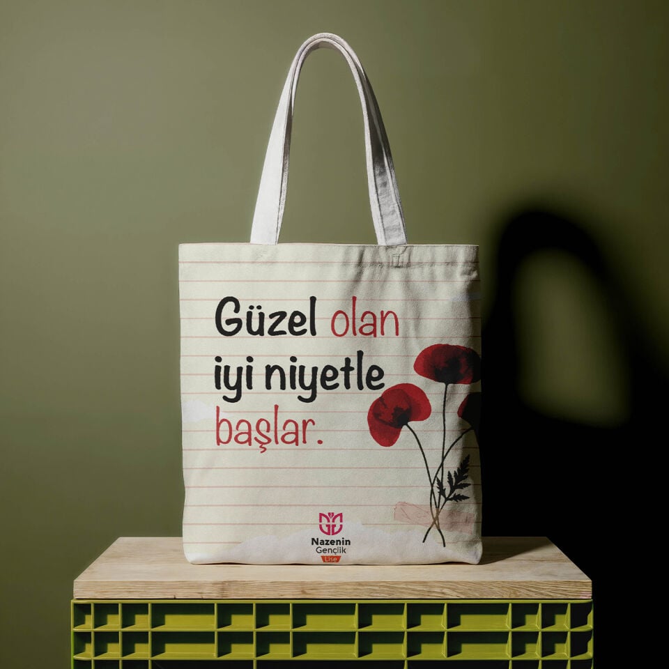 Nazenin Gençlik Lise Lamineli Bez Çanta - Model 4