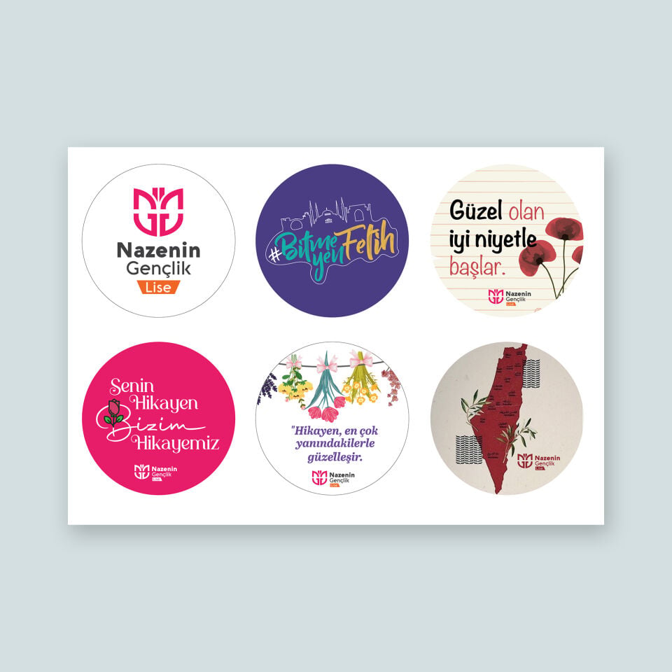 Nazenin Gençlik Lise Özel 6'lı Sticker