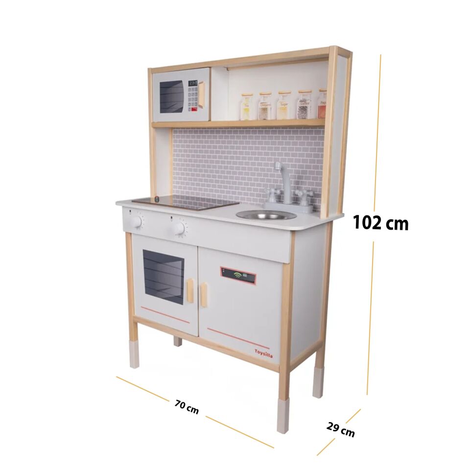 Ahşap Oyun Mutfağı Beyaz T1029