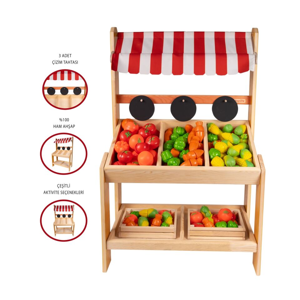 Ahşap Oyuncak Manav Tezgahı – T6012