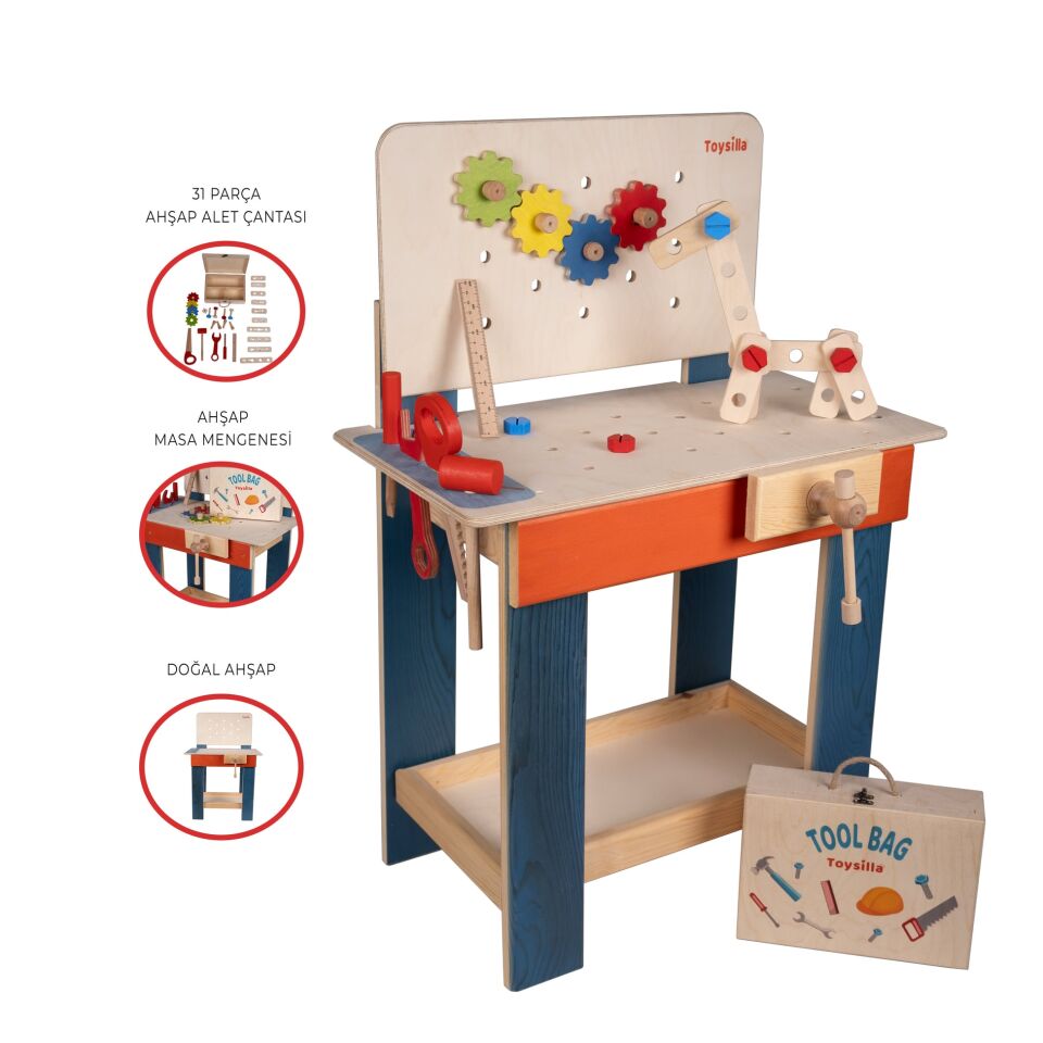 Ahşap Tamir Tezgahı Oyuncak, Tamir oyuncak T6007