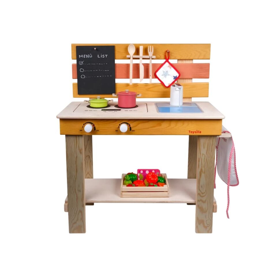 Doğal Ağaç Ahşap Sulu Mutfak