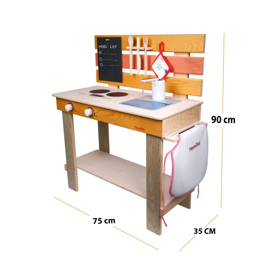 Doğal Ağaç Ahşap Sulu Mutfak