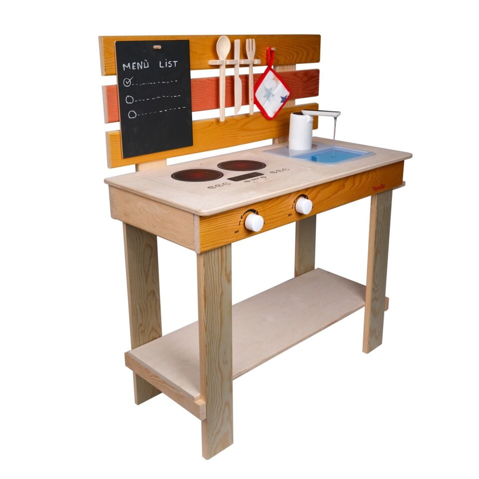 Doğal Ağaç Ahşap Sulu Mutfak