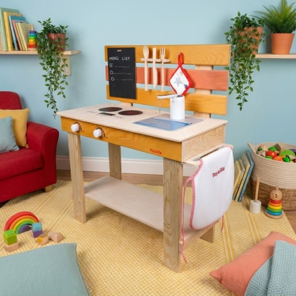 Doğal Ağaç Ahşap Sulu Mutfak