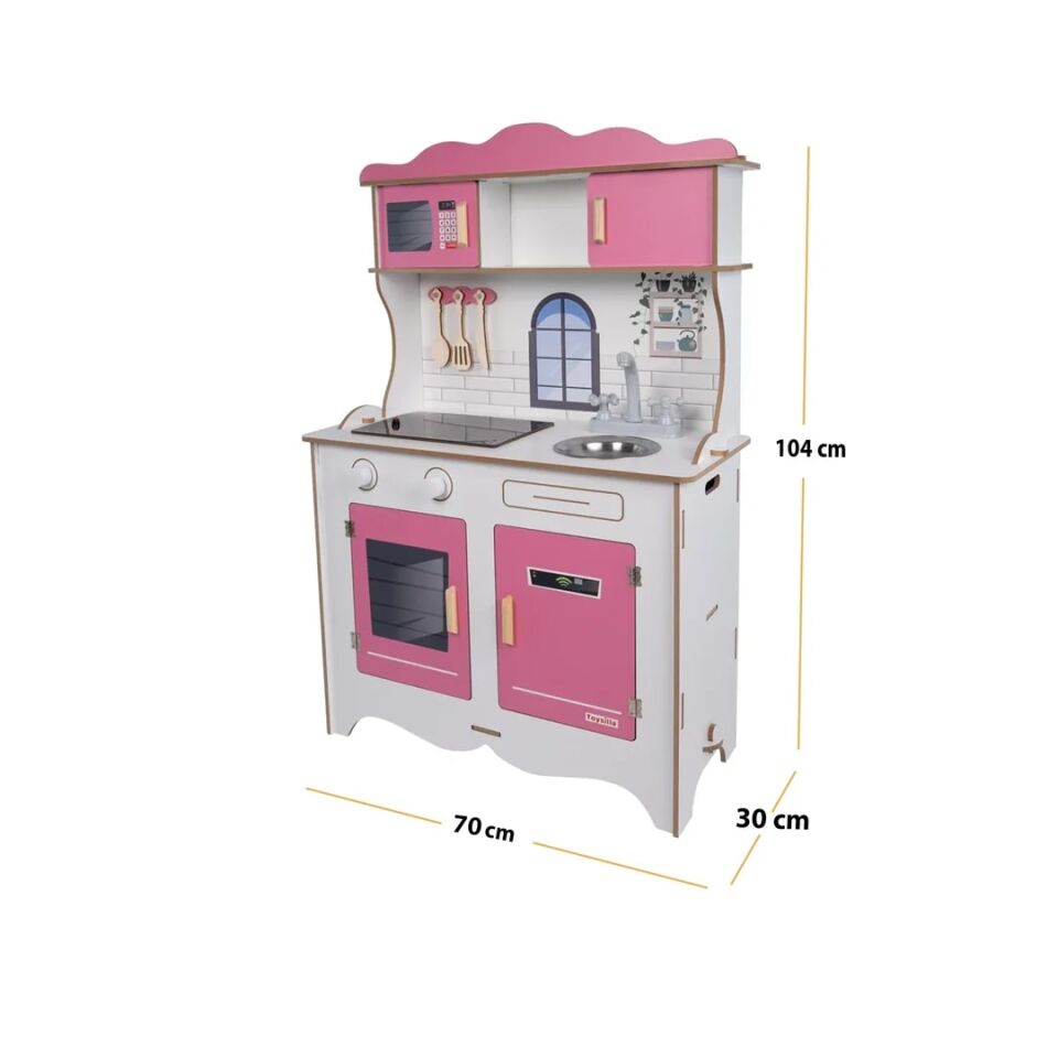 Pembe 1041 Ahşap Çocuk Mutfak Seti | Eğlenceli ve Eğitici Oyun Deneyimi