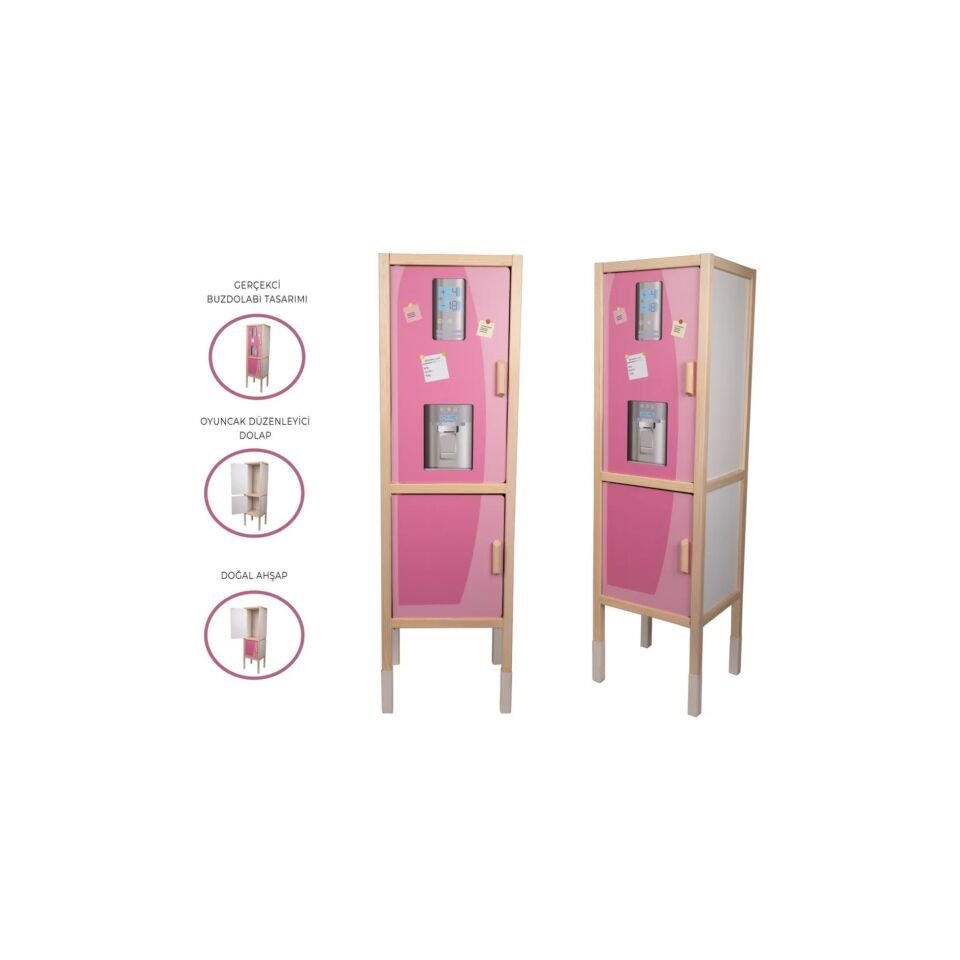 T1036 Toysilla Pembe Mutfak Buzdolabı