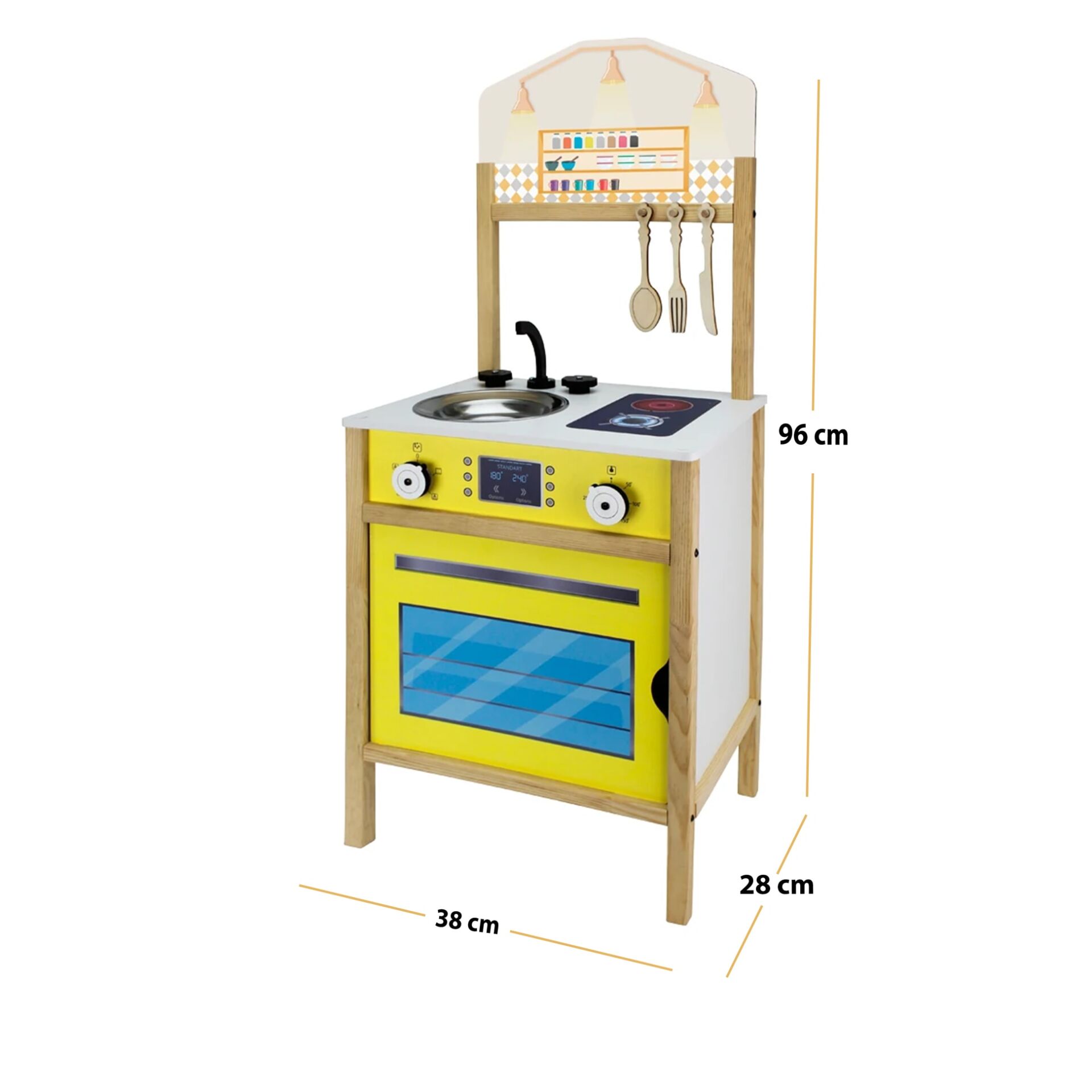 Toysilla Ahşap Çocuk Mutfağı Sarı - T1018