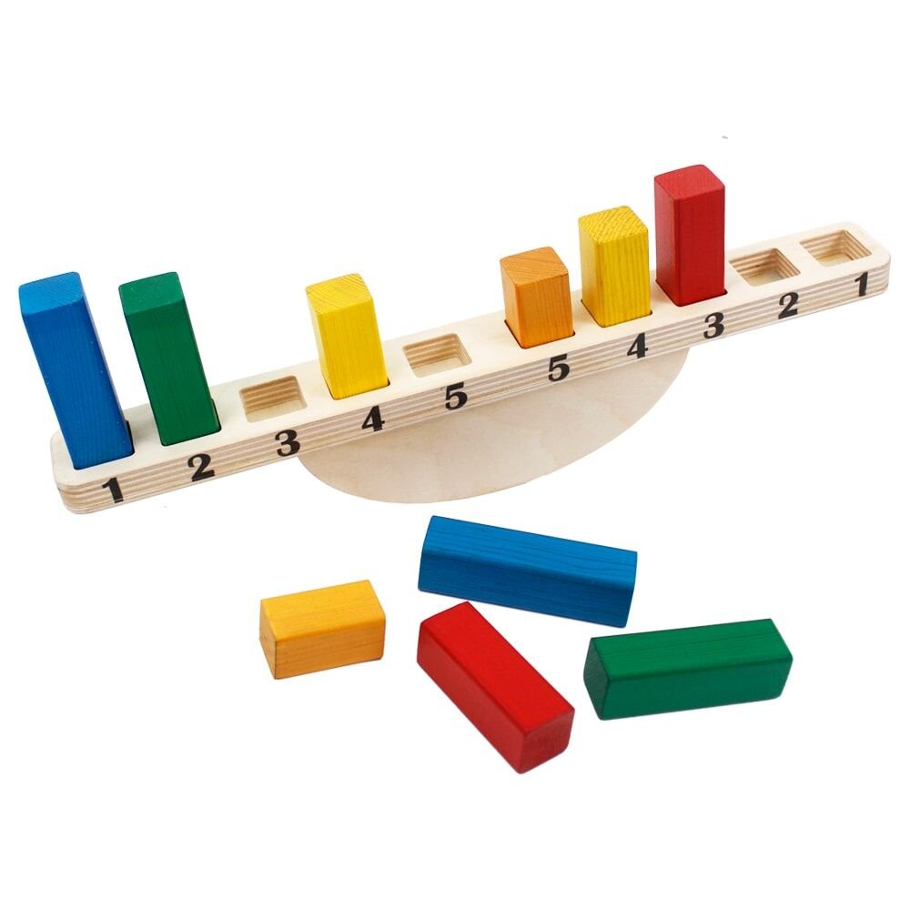 Toysilla Montessori Ahşap Denge ve Terazi Oyunu - T3021