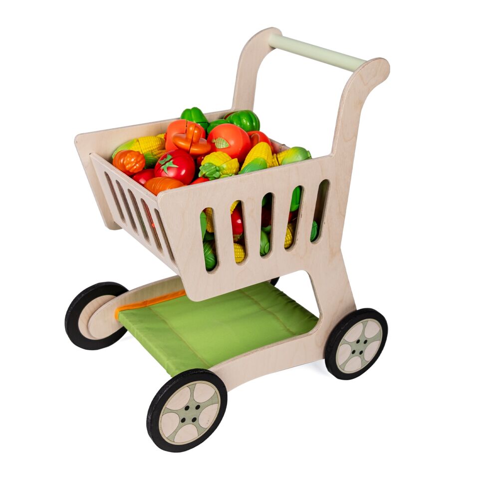 Ahşap Oyuncak Alışveriş Arabası - T6015