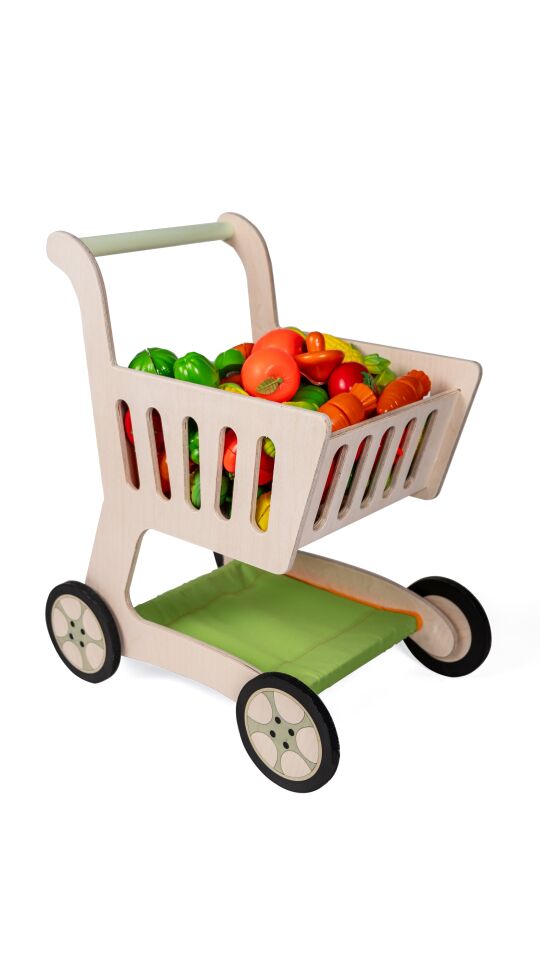 Ahşap Oyuncak Alışveriş Arabası - T6015