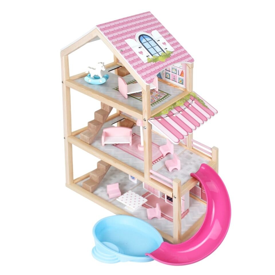 Toysilla Ahşap Kaydıraklı Oyun Evi - T2010