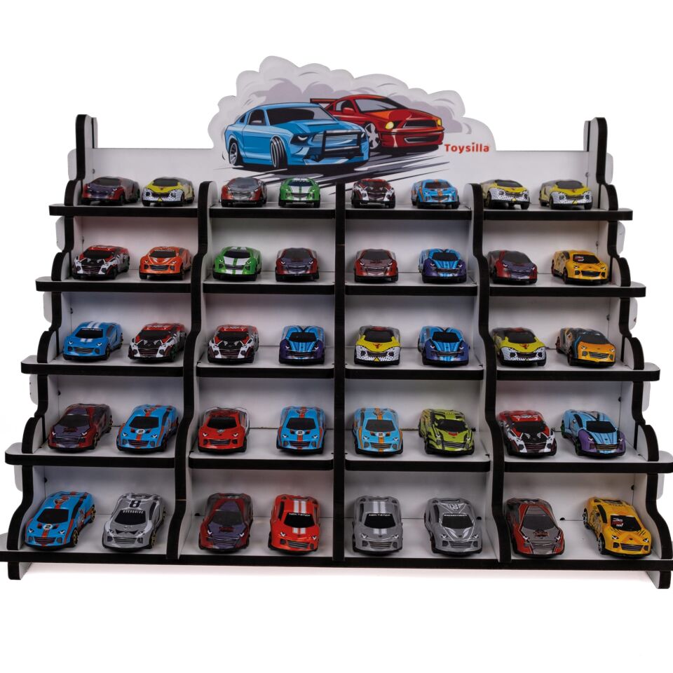 Toysilla Ahşap Oyuncak Araba Sergileme Standı – T3029