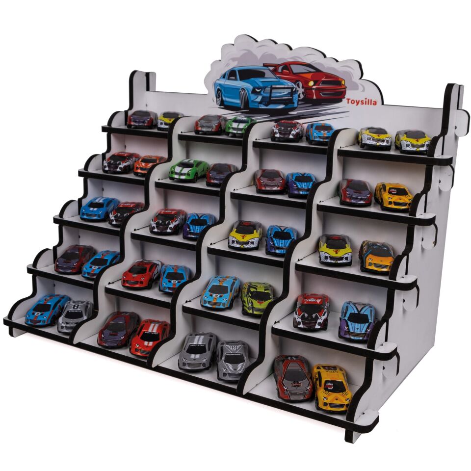 Toysilla Ahşap Oyuncak Araba Sergileme Standı – T3029
