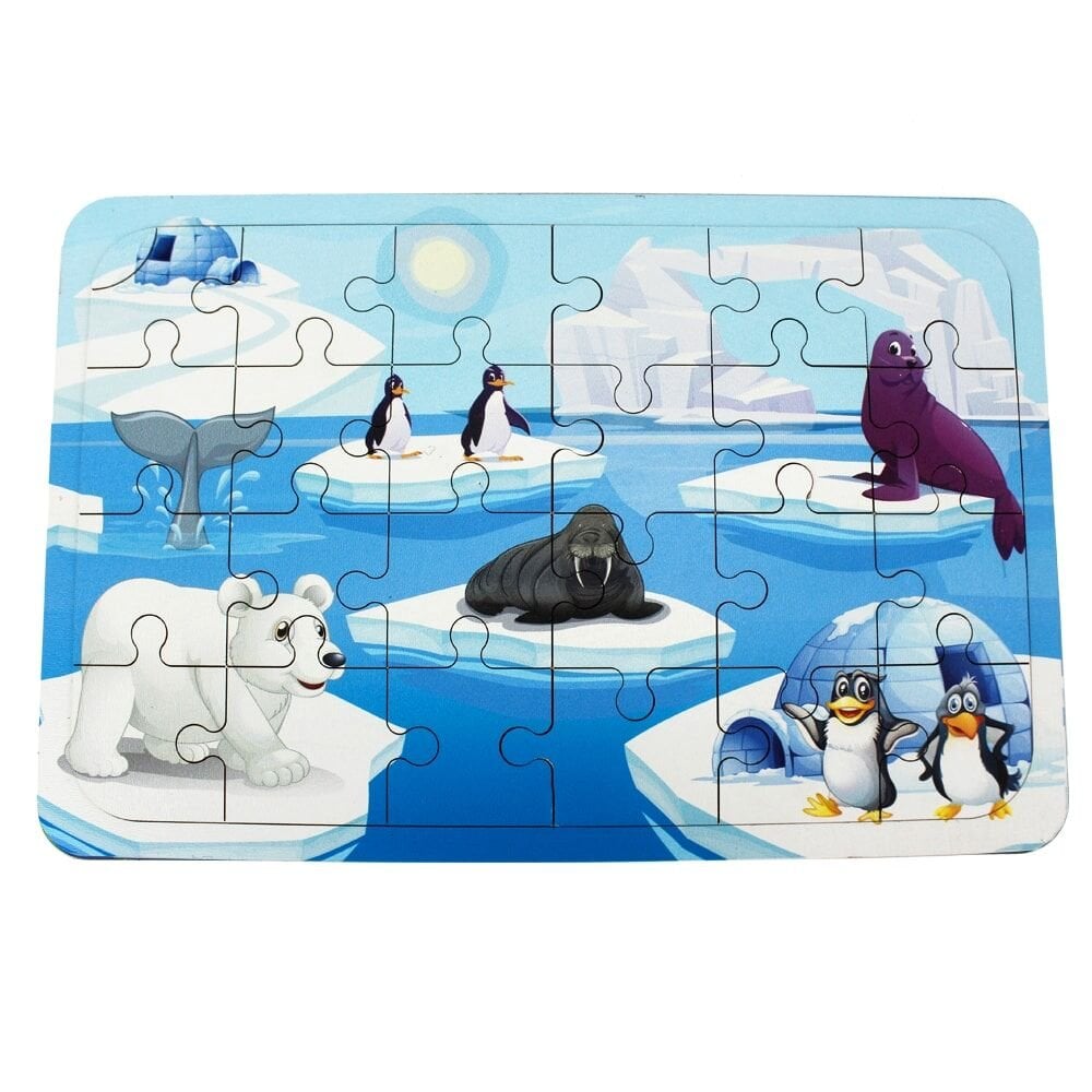 Toysilla Ahşap Puzzle Kutup Hayvanları Temalı 24 Parça - T5007