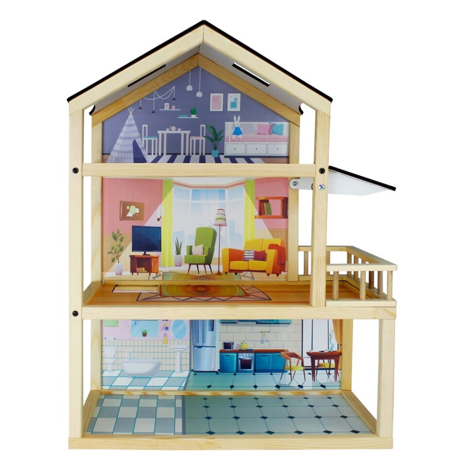 Toysilla Doğal Ağaç Çocuk Oyun Evi - T2003