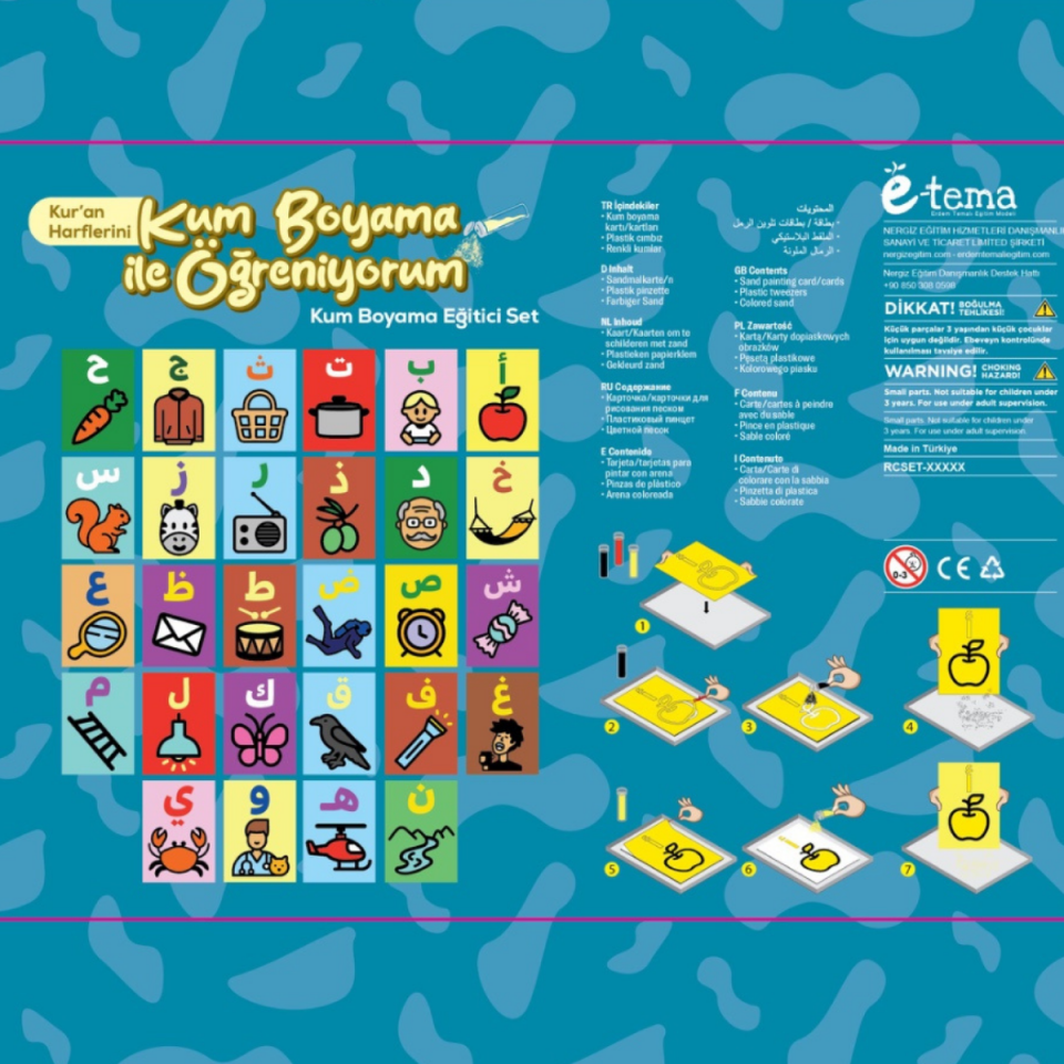 Kur'an Harflerini Kum Boyama ile Öğreniyorum
