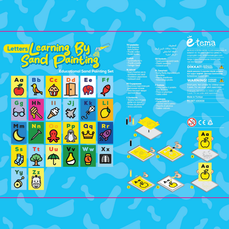 ''İngilizce Set'' Harfleri Kum Boyama ile Öğreniyorum